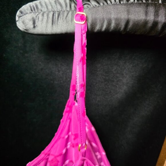 NWT HUTCH Brianna Burnout Mini Dress Fuschia L - Picture 5 of 13